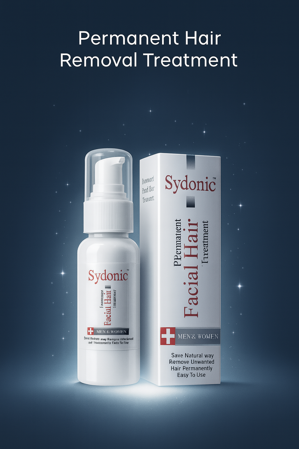 Sydonic Permanent Facial Hair Remover For Men & Women (30ml)