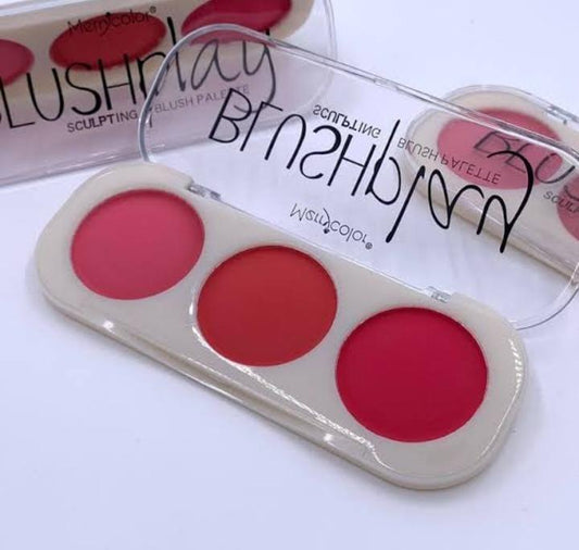 3 Color Makeup Blush Palette