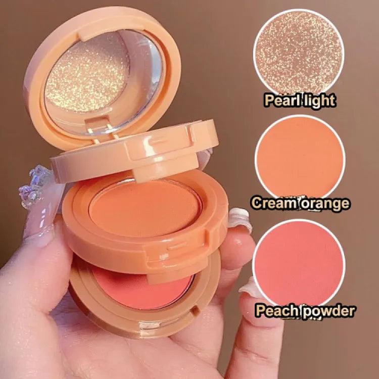 Mocallure 3 In 1 Blusher Highlighter Kit