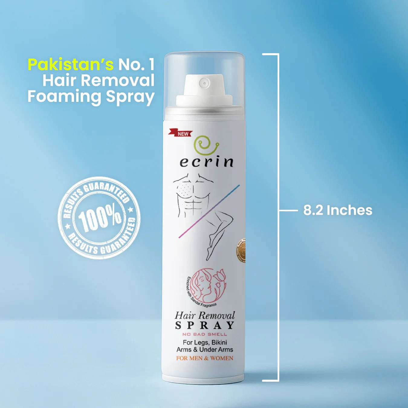Ecrin Hair Removal Foaming Spray – Fresh Formula (200ml)