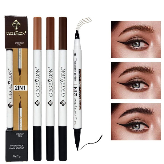 2 In 1 Liquid Eyeliner & Eyebrow Pencil