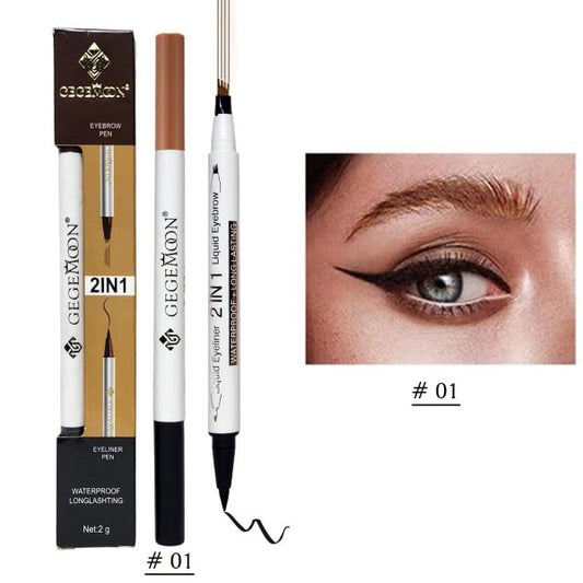 2 In 1 Liquid Eyeliner & Eyebrow Pencil