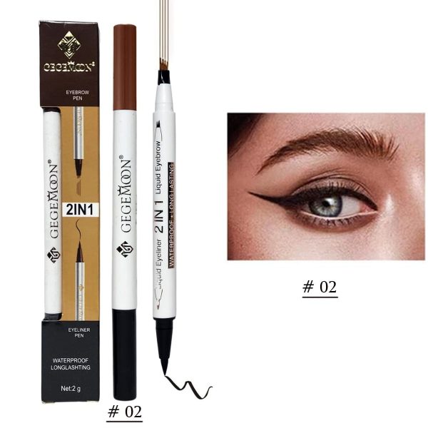 2 In 1 Liquid Eyeliner & Eyebrow Pencil