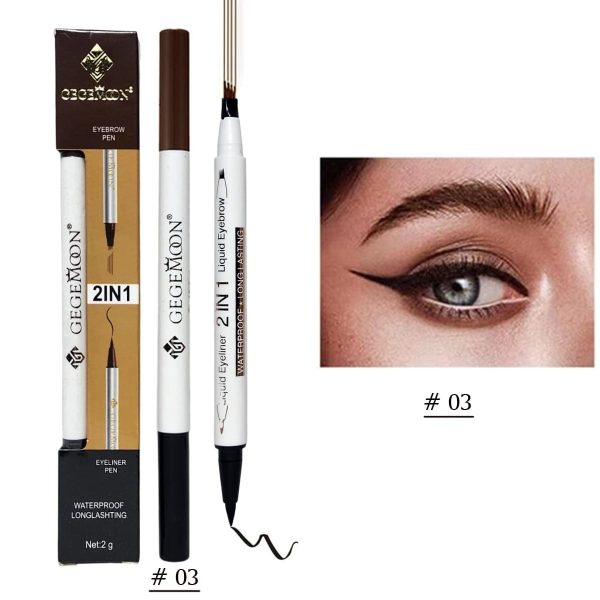 2 In 1 Liquid Eyeliner & Eyebrow Pencil
