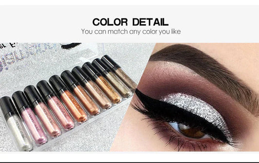 Shine Diamond Glitter Eyeshadow (Pack Of 10)