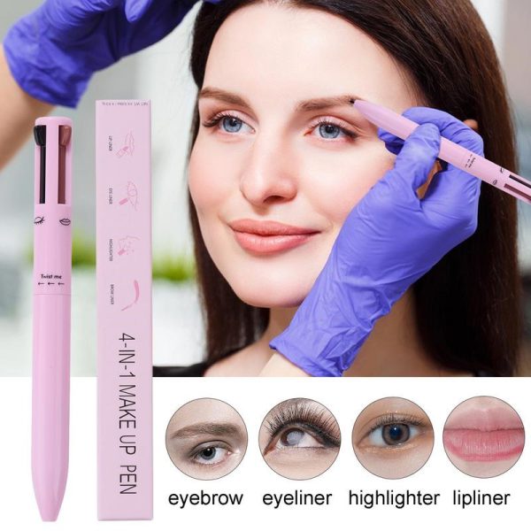 4-in-1 Waterproof Makeup Pen – Eyebrow, Lip Liner, Highlighter & Eyeliner